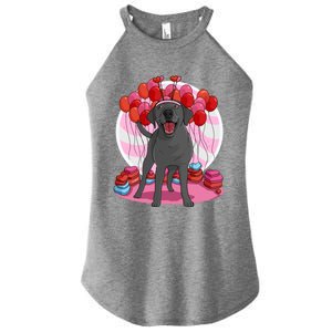 Black Lab Cute Labrador Retriever Heart Valentine Day Gift Cool Gift Women's Perfect Tri Rocker Tank