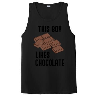 Boy Likes Chocolate Cocoa Funny Saying Chocolatier Meaningful Gift PosiCharge Competitor Tank