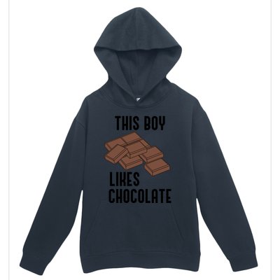 Boy Likes Chocolate Cocoa Funny Saying Chocolatier Meaningful Gift Urban Pullover Hoodie