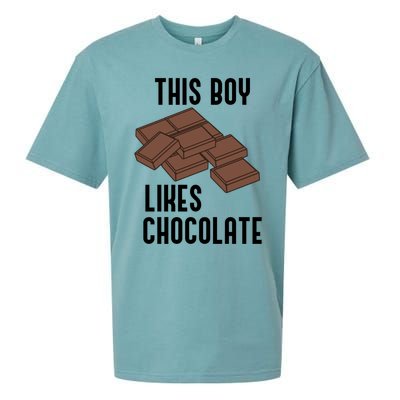 Boy Likes Chocolate Cocoa Funny Saying Chocolatier Meaningful Gift Sueded Cloud Jersey T-Shirt