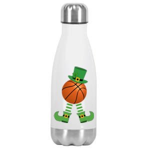 Basketball Leprechaun Coach Gift Green St Patricks Day Party Gift Stainless Steel Insulated Water Bottle