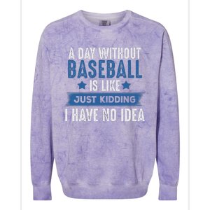 Baseball Lover Cool Gifts For Player Coach Fan Colorblast Crewneck Sweatshirt