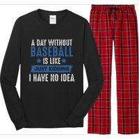 Baseball Lover Cool Gifts For Player Coach Fan Long Sleeve Pajama Set