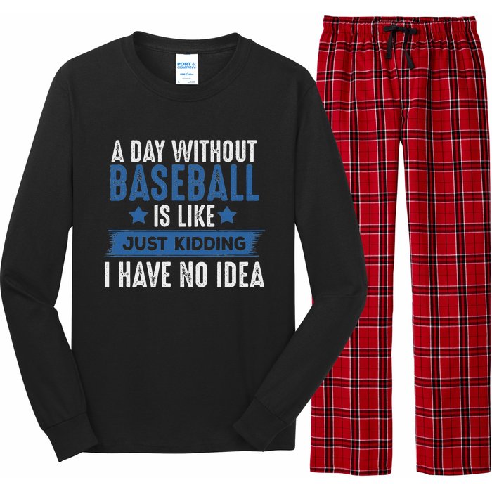 Baseball Lover Cool Gifts For Player Coach Fan Long Sleeve Pajama Set