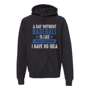 Baseball Lover Cool Gifts For Player Coach Fan Premium Hoodie