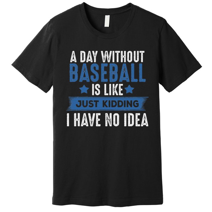 Baseball Lover Cool Gifts For Player Coach Fan Premium T-Shirt