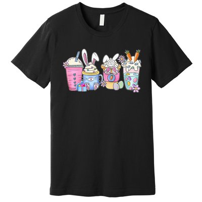 Bunny Latte Coffee Easter Bunny rabbit Coffee Lover Premium T-Shirt