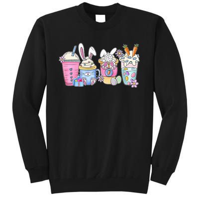 Bunny Latte Coffee Easter Bunny rabbit Coffee Lover Tall Sweatshirt