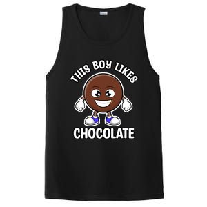 Boy Likes Chocolate Cute Chocolate Lover Gift PosiCharge Competitor Tank