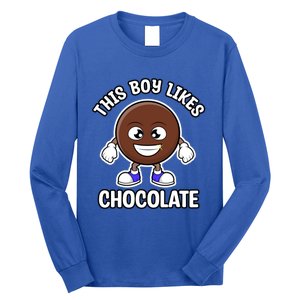 Boy Likes Chocolate Cute Chocolate Lover Gift Long Sleeve Shirt