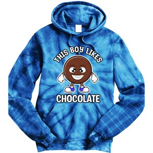 Boy Likes Chocolate Cute Chocolate Lover Gift Tie Dye Hoodie