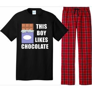 Boy Likes Chocolate Funny Dark Chocolate Lover Gift Pajama Set