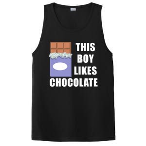 Boy Likes Chocolate Funny Dark Chocolate Lover Gift PosiCharge Competitor Tank