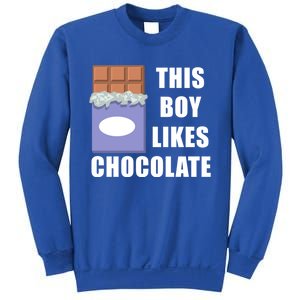 Boy Likes Chocolate Funny Dark Chocolate Lover Gift Sweatshirt