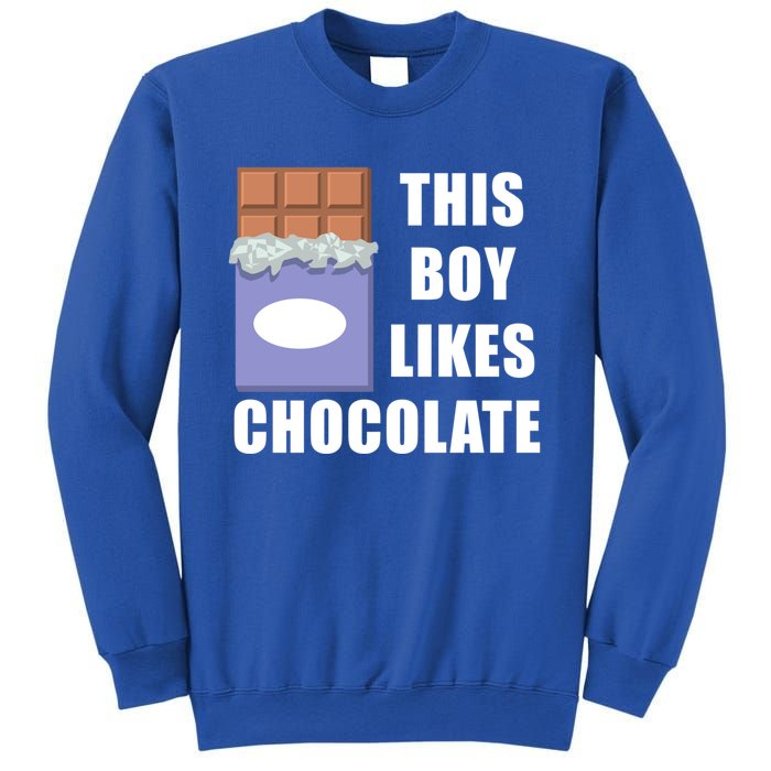 Boy Likes Chocolate Funny Dark Chocolate Lover Gift Sweatshirt