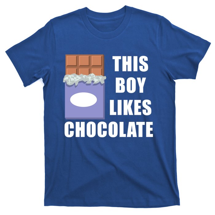 Boy Likes Chocolate Funny Dark Chocolate Lover Gift T-Shirt