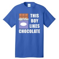 Boy Likes Chocolate Funny Dark Chocolate Lover Gift Tall T-Shirt