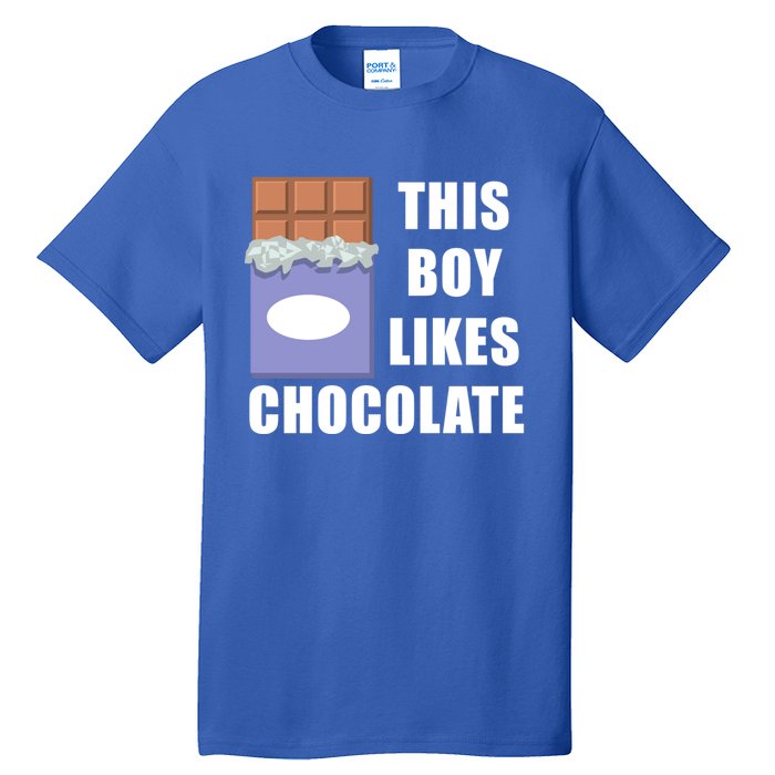 Boy Likes Chocolate Funny Dark Chocolate Lover Gift Tall T-Shirt