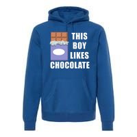 Boy Likes Chocolate Funny Dark Chocolate Lover Gift Premium Hoodie