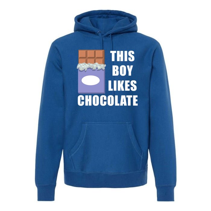 Boy Likes Chocolate Funny Dark Chocolate Lover Gift Premium Hoodie