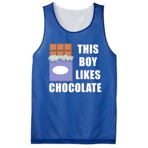 Boy Likes Chocolate Funny Dark Chocolate Lover Gift Mesh Reversible Basketball Jersey Tank