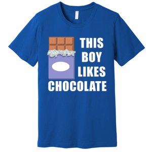 Boy Likes Chocolate Funny Dark Chocolate Lover Gift Premium T-Shirt