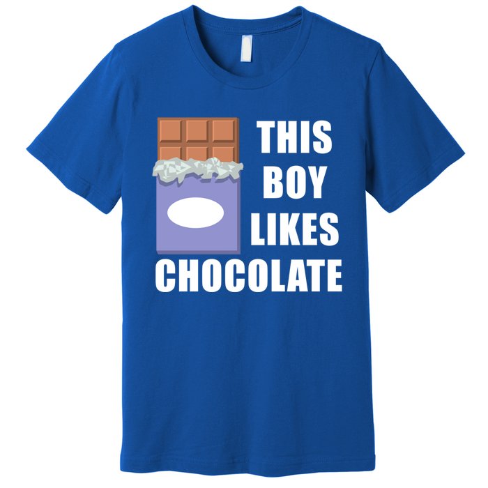 Boy Likes Chocolate Funny Dark Chocolate Lover Gift Premium T-Shirt