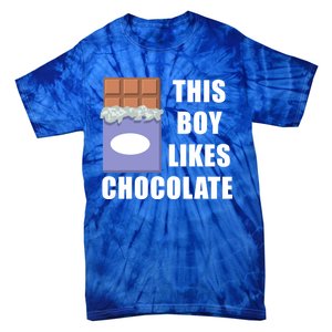 Boy Likes Chocolate Funny Dark Chocolate Lover Gift Tie-Dye T-Shirt