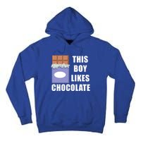 Boy Likes Chocolate Funny Dark Chocolate Lover Gift Tall Hoodie