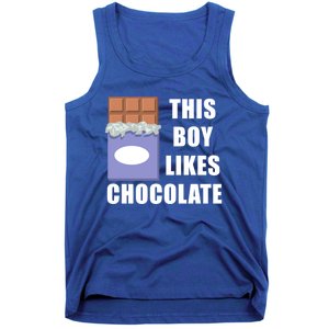 Boy Likes Chocolate Funny Dark Chocolate Lover Gift Tank Top