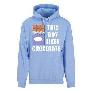 Boy Likes Chocolate Funny Dark Chocolate Lover Gift Unisex Surf Hoodie