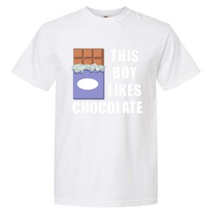 Boy Likes Chocolate Funny Dark Chocolate Lover Gift Garment-Dyed Heavyweight T-Shirt