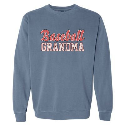 Baseball Lover Cute Baseball Grandma Great Gift Garment-Dyed Sweatshirt