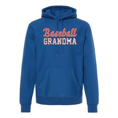 Baseball Lover Cute Baseball Grandma Great Gift Premium Hoodie