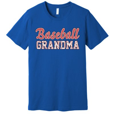 Baseball Lover Cute Baseball Grandma Great Gift Premium T-Shirt