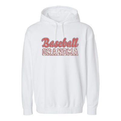 Baseball Lover Cute Baseball Grandma Great Gift Garment-Dyed Fleece Hoodie