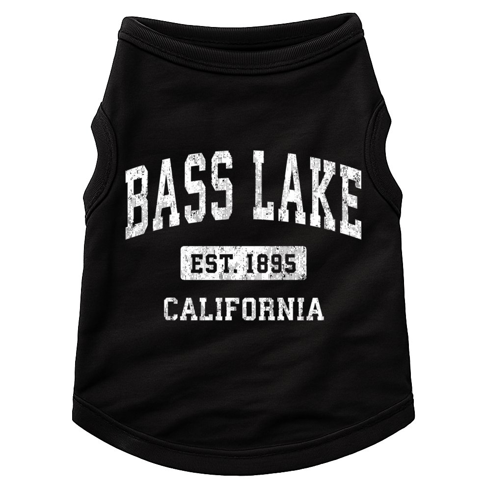 Bass Lake California Ca Vintage Athletic Sports Doggie Tank