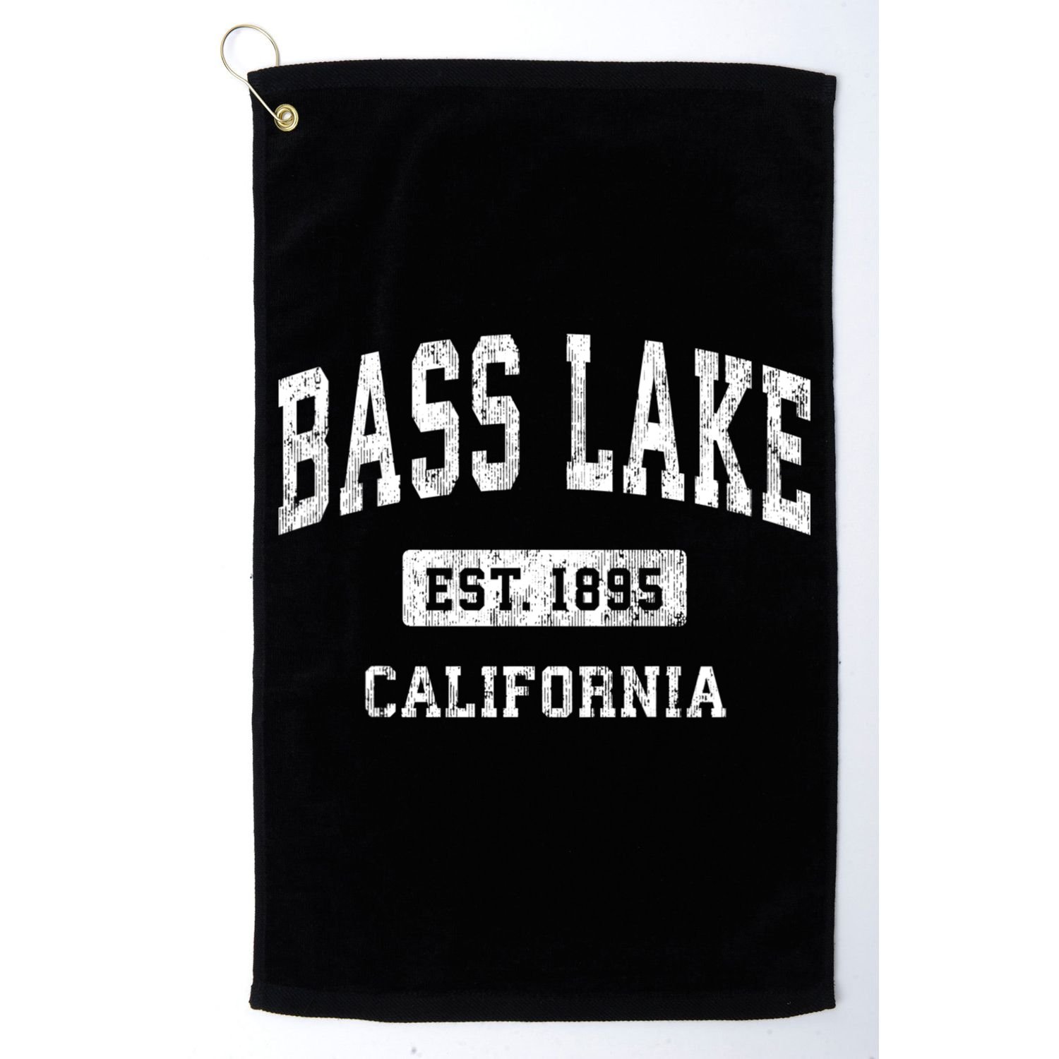 Bass Lake California Ca Vintage Athletic Sports Golf Towel