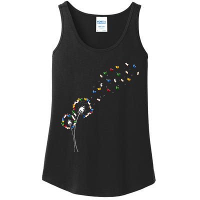 Book Lovers Cute Dandelion With Books Image Ladies Essential Tank