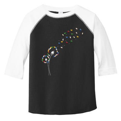 Book Lovers Cute Dandelion With Books Image Toddler Fine Jersey T-Shirt