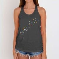 Book Lovers Cute Dandelion With Books Image Women's Knotted Racerback Tank