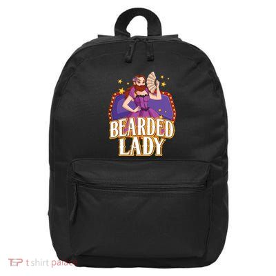 Bearded Lady Costume Circus Staff Carnival Lovers 16 in Basic Backpack