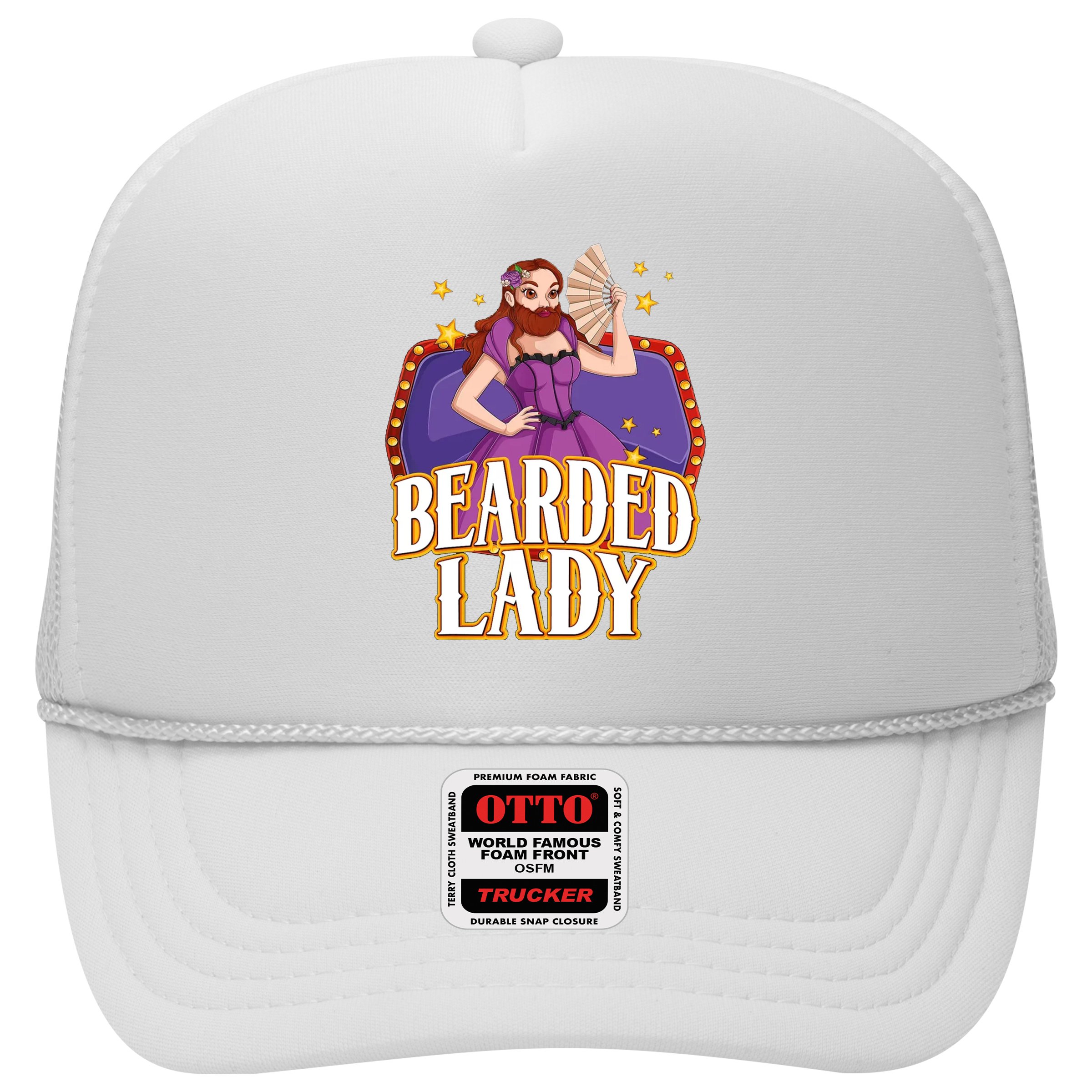 Bearded Lady Costume Circus Staff Carnival Lovers Hat