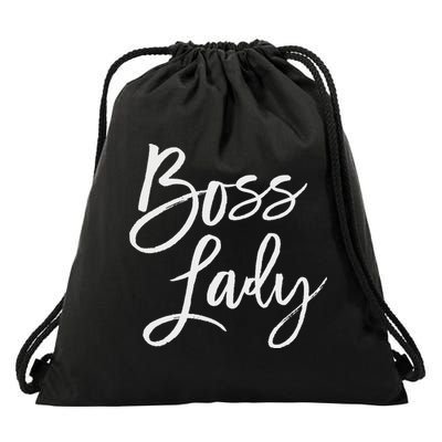 Boss Lady Cute S Trendy For Bosses Day Drawstring Bag