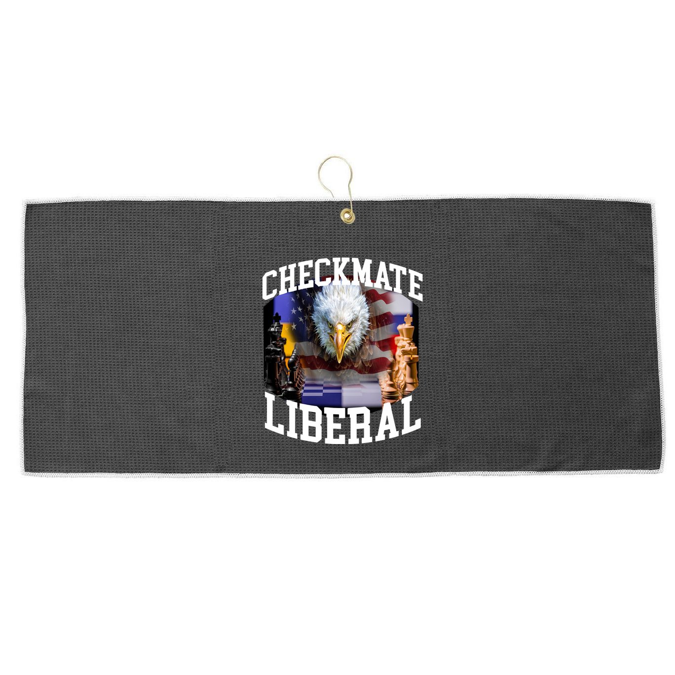 Barely Legal Clothing Checkmate Liberal Large Microfiber Waffle Golf Towel