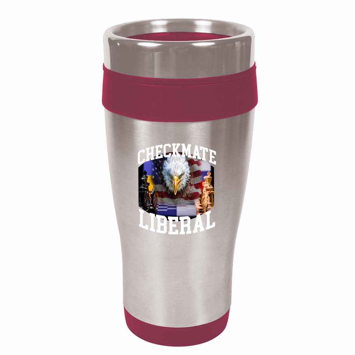 Barely Legal Clothing Checkmate Liberal 16oz Travel Tumbler