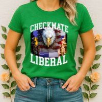 Barely Legal Clothing Checkmate Liberal Womens T-Shirt