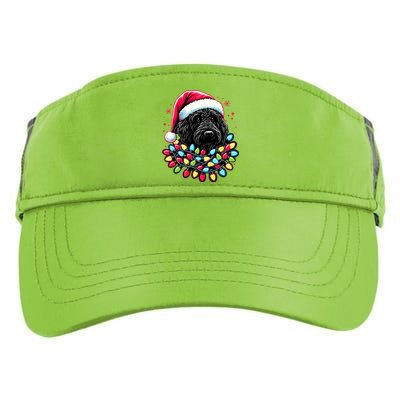 Black Labradoodle Christmas Tree Xmas Lights Doodle Dog Adult Drive Performance Visor