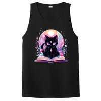 Book Lover Crystal Witchy Cute Black Cat Kawaii Pastel Goth PosiCharge Competitor Tank