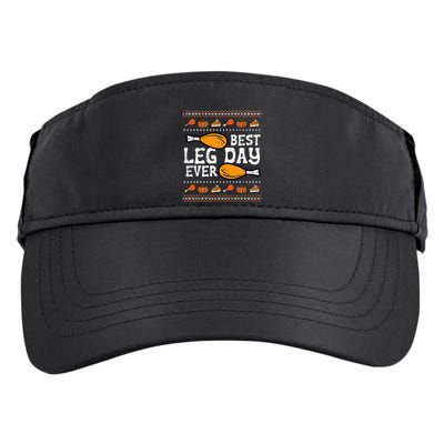 Best Leg Day Ever Turkey Thanksgiving Adult Drive Performance Visor